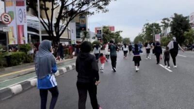 CFD Mulai Dibuka, Warga Pontianak Semringah Berolahraga